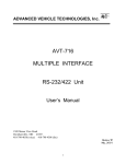 AVT-716 MULTIPLE INTERFACE RS-232/422 Unit
