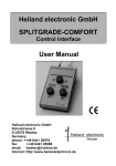 User Manual Heiland electronic GmbH SPLITGRADE