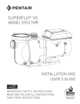 Superflo VS Owner`s Manual