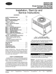 Installation, Start-Up and Service Instructions