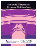 University of Montevallo Residence Hall Handbook
