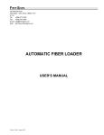 Automatic Loader User`s Manual 108a