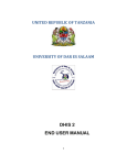 DHIS End User Manual - Tanzania_Zero Draft