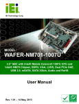 WAFER-NM701-1007U 3.5" Motherboard