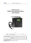 AWP-S Series CDMA Fixed Wireless Phone User Manual