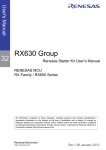 Renesas Starter Kit for RX630 User`s Manual