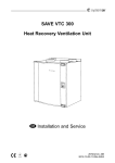 SAVE VTC 300 Heat Recovery Ventilation Unit
