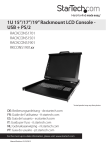 1U 15”/17”/19” Rackmount LCD Console
