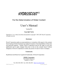 Hydroscout User`s Manual