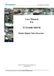 User Manual For X7-E1608 MDVR