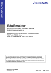 E8a Emulator Additional Document for User`s Manual (Notes on