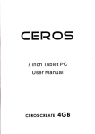 7 inch Tablet PC User Manual