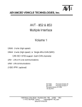 AVT-85x User`s Manual Volume 1 version 2.5 (0D) (PDF 600 KB)