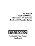 TS-AVE3/B USER`S MANUAL IntelSocket 370 Celeron/ Pentium III