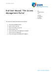 End User Manual - The Access Management portal