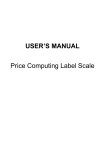 USER`S MANUAL Price Computing Label Scale