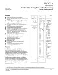 Series 90-70 Programmable Controller Data Sheet Manual, GFK