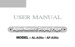 AL–A26 User manual