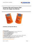 Crowcon Clip and Crowcon Clip+ Fixed Life Single Gas Monitor