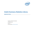 Summary Statistics Library Application Notes
