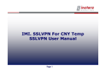 IMI. SSLVPN For CNY Temp SSLVPN User Manual