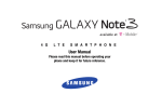 T-Mobile SM-N900T Samsung Galaxy Note 3 User Manual