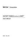 Viator PCMCIA HART Interface Users Manual