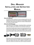drill manager installation and instruction manual