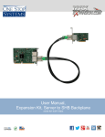User Manual, Expansion Kit, Server to SHB Backplane