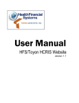 HCRIS Website User Manual - Health Financial Systems