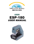 Acroprint ESP-180 Electronic Time Stamp User Manual