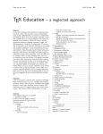 TEX Education – a neglected approach