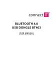 BLUETOOTH 4.0 USB DONGLE BT403 USER MANUAL