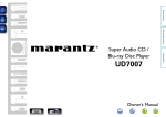 User manual - Marantz UK | Home
