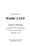 Sensaphone 1104 User`s Manual