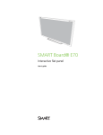 SMART Board E70 interactive flat panel user`s guide