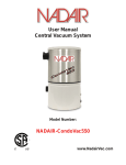 User Manual Central Vacuum System NADAIR