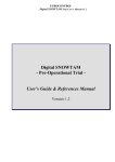 Digital SNOWTAM Trial User Manual