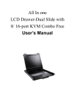 Dual Slide LCD KVM User`s Manual