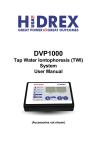 DVP1000 Tap Water Iontophoresis (TWI) System User Manual