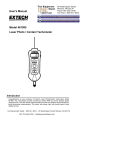 User`s Manual Model 461995 Laser Photo / Contact Tachometer