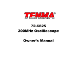72-6825 200MHz Oscilloscope Owner`s Manual