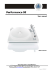 User manual Performance SE 03/2012 english language