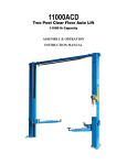 pro 11000acd 2 post lift user manual