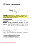 Hitachi CP-RX60 User Guide Manual