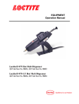EQUIPMENT Operation Manual Loctite® 075 Hot Melt Dispenser