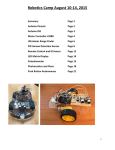 Robot Camp Instructions August 2015
