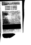 Casio 61ER, 62ER, 63ER user manual