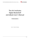 The Art Institutes Digital Bookshelf and eBook User`s Manual