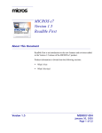 MICROS e7 Version 1.5 ReadMe First